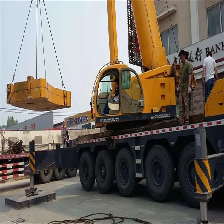 江北当地吊车出租|机器吊装|75吨|工厂搬迁服务